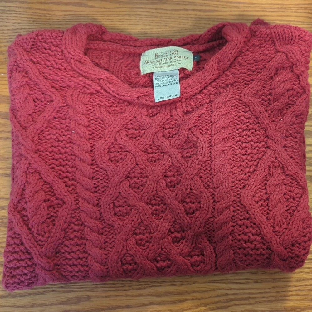 Aran Crafts Ireland Women's 100% Wool Size M